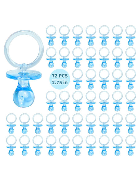 72 Chupetes de Baby Shower Azules XINHUIDALSQ 6.99 cm Decoración