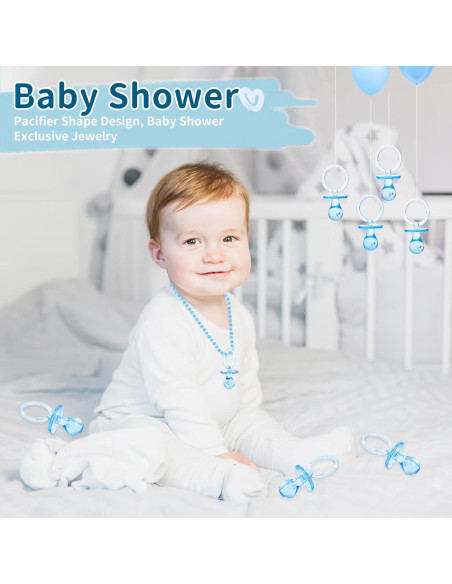 72 Chupetes de Baby Shower Azules XINHUIDALSQ 6.99 cm Decoración