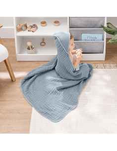 Toalla con Capucha Comfy Cubs 2-Pack 81x81cm Algodón Muselina 2