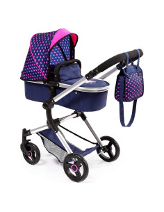 Cochecito de Muñecas Bayer Vario Reversible 52cm Rosa y Azul