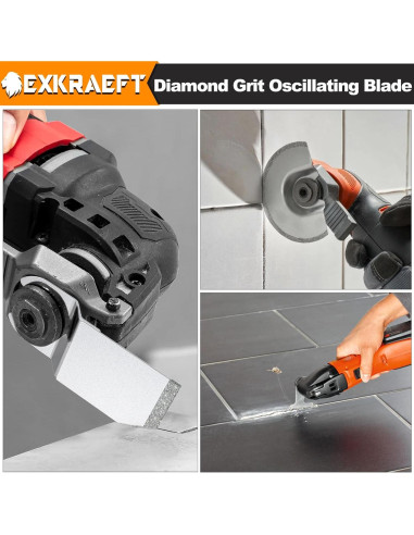 5 Cuchillas de Eliminación de Lechada Diamante EXKRAEFT 15cm