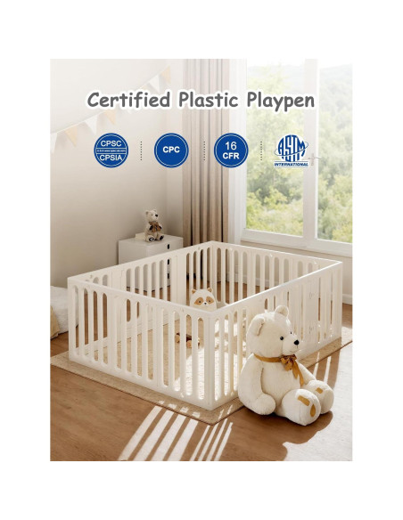 Parque de Juegos para Bebés VBABY, 12 Paneles 168x130 cm