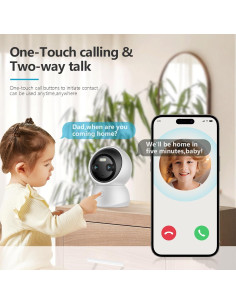 Cámara de Seguridad Interior TBCR 2K Doble Lente 360 WiFi 2