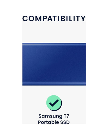 Funda de Silicona kwmobile para Samsung T7 SSD Portátil - Gris