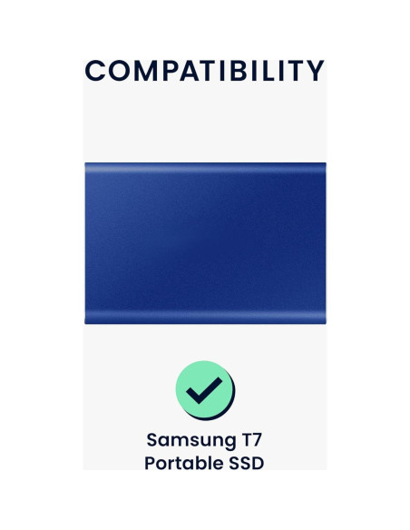 Funda de Silicona kwmobile para Samsung T7 SSD Portátil - Gris