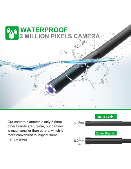 Cámara de Inspección WiFi BlueFire 1080P 3.5m Borescope