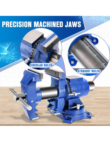 Prensa de Banco 5" CMOOD Alta Resistencia 4000kg Rotativa