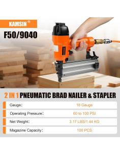 Clavadora y Grapadora Neumática KAMSIN F50/9040 2 en 1 2