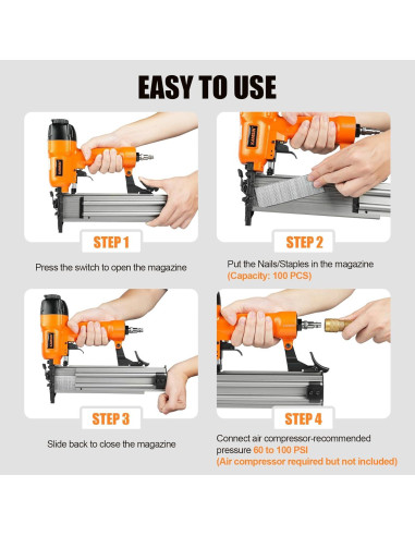 Clavadora y Grapadora Neumática KAMSIN F50/9040 2 en 1