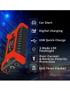 Arrancador de Coche UrbanBlend 5400A 800A 12V Batería Externa 2