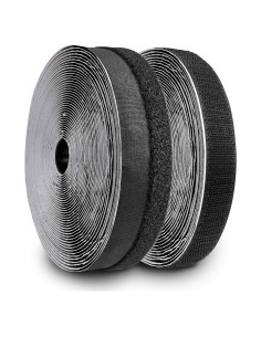 Cinta de Gancho y Bucle Autoadhesiva Doselves 6.1m Negro