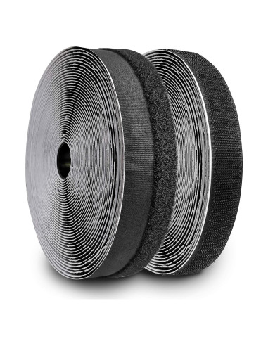 Cinta de Gancho y Bucle Autoadhesiva Doselves 6.1m Negro