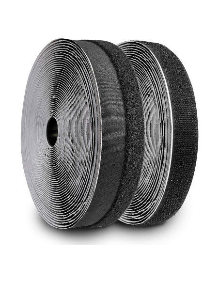 Cinta de Gancho y Bucle Autoadhesiva Doselves 6.1m Negro