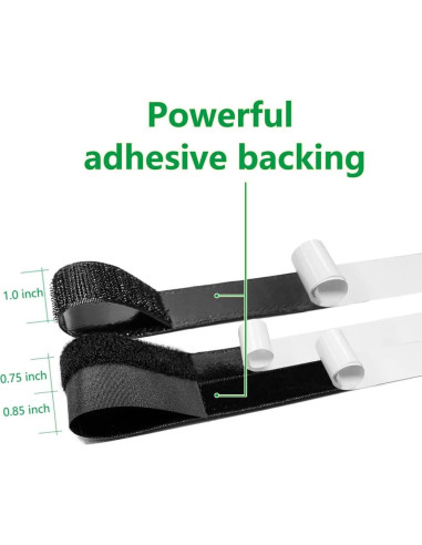Cinta de Gancho y Bucle Autoadhesiva Doselves 6.1m Negro