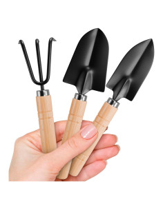 Juego de 3 Herramientas de Jardín ZOKLU - Pala, Rastrillo Ergonómico