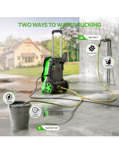 Lavadora a Presión Eléctrica HONGDONG 4800 PSI 3.2 GPM Verde 2