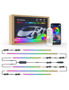 Luces LED Subrayadas QEEDON 6Pcs RGB-IC Impermeables 12V