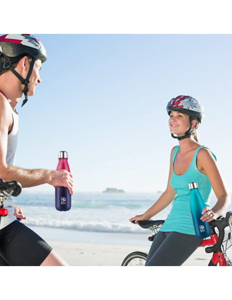 Botella de Agua Aislada BOGI 500ml Acero Inoxidable Azul