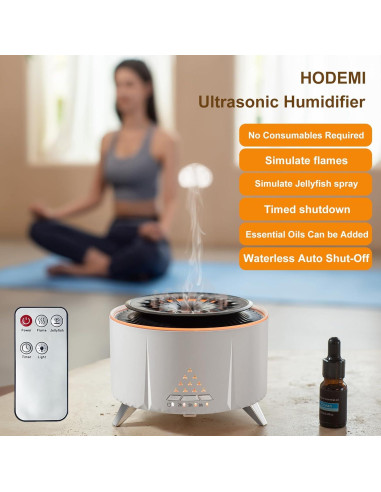Humidificador HODEMI Aroma 300ml con Control Remoto y Apagado Automático