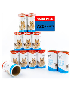 Recargas de Rodillo Quitapelusas Fecsam - 720 Hojas - Extra Pegajoso