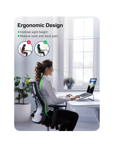 Soporte Plegable para Laptop MOKURU Aluminio Plateado 24.4x7.9cm 2