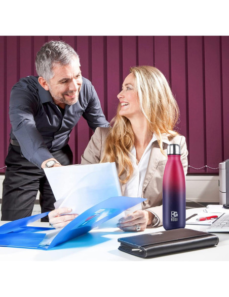 Botella de Agua Aislada BOGI 500ml Acero Inoxidable Azul