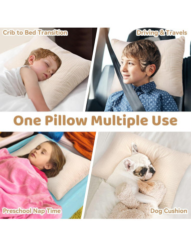 Almohada Infantil Pro Goleem 33x46 cm Algodón Muselina Beige