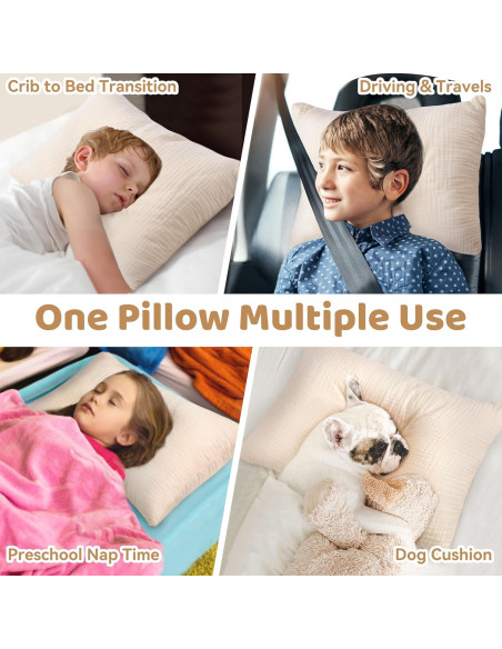 Almohada Infantil Pro Goleem 33x46 cm Algodón Muselina Beige