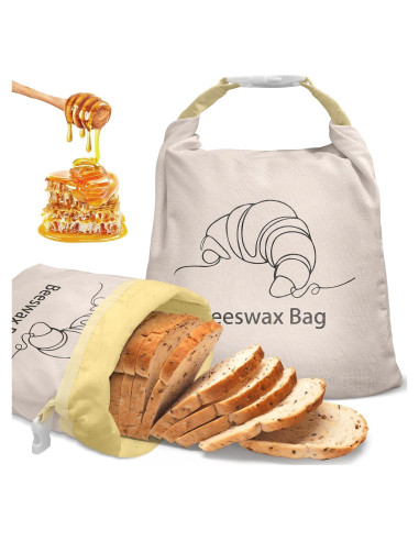 Bolsas de Pan de Cera de Abeja NIKKOUR 32.5x42.7cm Reutilizables