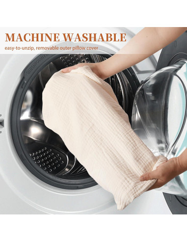 Almohada Infantil Pro Goleem 33x46 cm Algodón Muselina Beige