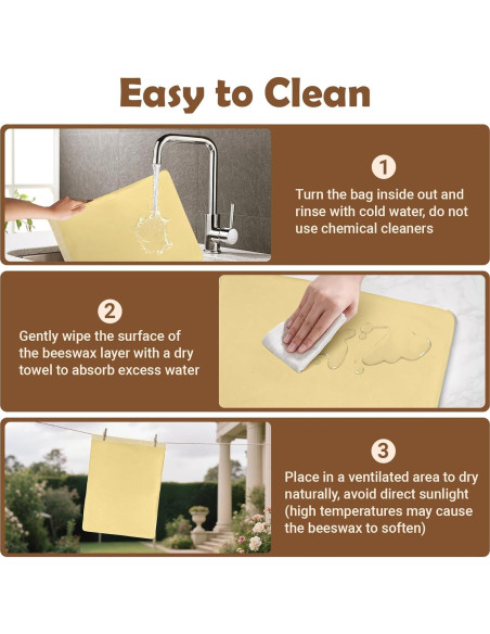 Bolsas de Pan de Cera de Abeja NIKKOUR 32.5x42.7cm Reutilizables