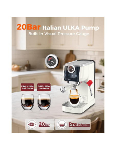 Cafetera Espresso Tuni E2+BP Set 58mm Semiautomática