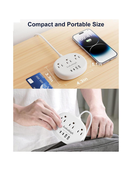 Adaptador de Enchufe KAKAHIGH Tipo I a Australia 7 en 1 USB