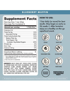 Barra de Superalimento de Arándano Boobie - Lactancia Vegana (7 Unidades) 2