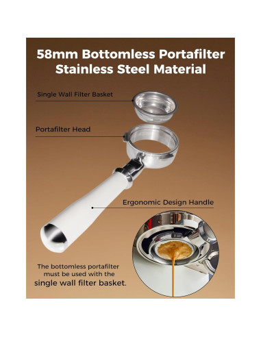 Cafetera Espresso Tuni E2+BP Set 58mm Semiautomática