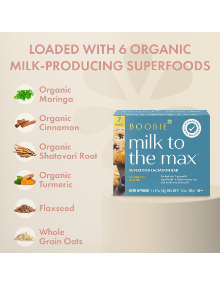 Barra de Superalimento de Arándano Boobie - Lactancia Vegana (7 Unidades)