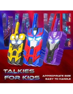 Walkie Talkies para Niños BTMBORY - 3 Paquete, Rango 762m 2