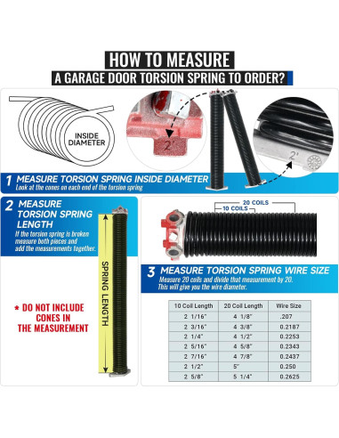 Resortes de Torsión para Puerta de Garaje YOTOOLGDS 73.66 cm