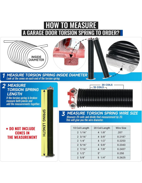 Resortes de Torsión para Puerta de Garaje YOTOOLGDS 73.66 cm