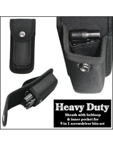 Multiherramienta Rtek 11.4 cm Cuchillo Plegable 9 en 1 Negro