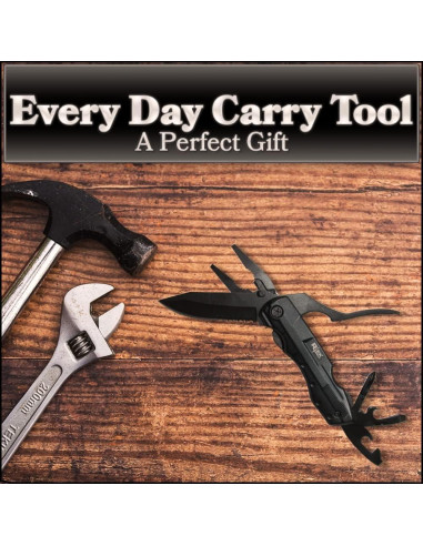 Multiherramienta Rtek 11.4 cm Cuchillo Plegable 9 en 1 Negro