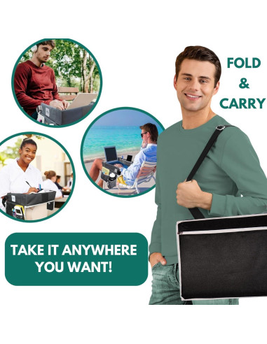 Escritorio portátil CERIZONA para laptop hasta 15.6" negro