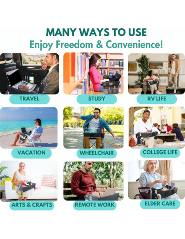 Escritorio portátil CERIZONA para laptop hasta 15.6" negro