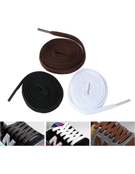 12 Pares de Cintas Planas para Calzado Omlopp 125cm Colores Variados