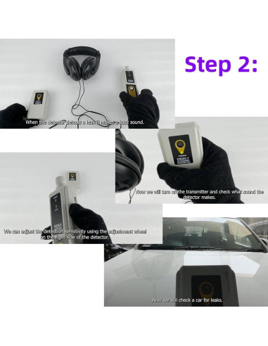 Detector de Fugas Ultrasónico allsun EM282-R para HVAC y Automotriz