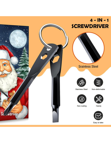 Destornillador de Llave 4 en 1 ZFFIO - Herramienta Compacta