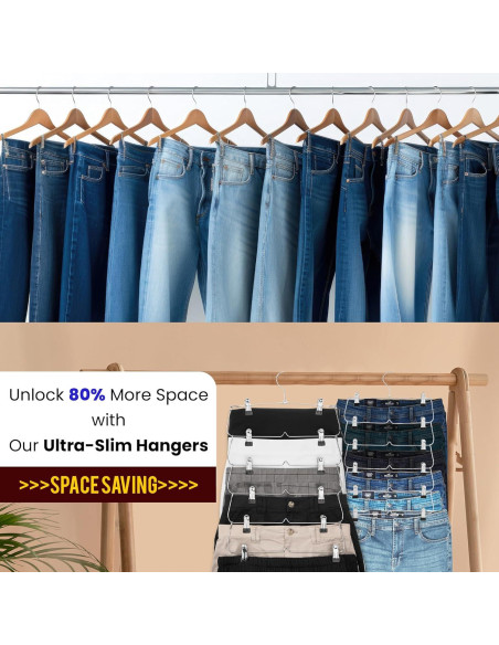 Paquete de 3 Perchas de Falda USTECH 6 Niveles Acero Inoxidable