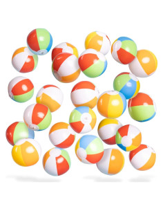 Top Race Paquete de 25 Mini Pelotas de Playa 15 cm Arcoíris