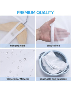 Bolsas de Ropa Translúcidas BALEINE 40" 2PK PEVA Negro 2