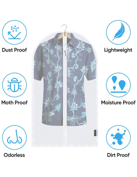 Bolsas de Ropa Translúcidas BALEINE 40" 2PK PEVA Negro